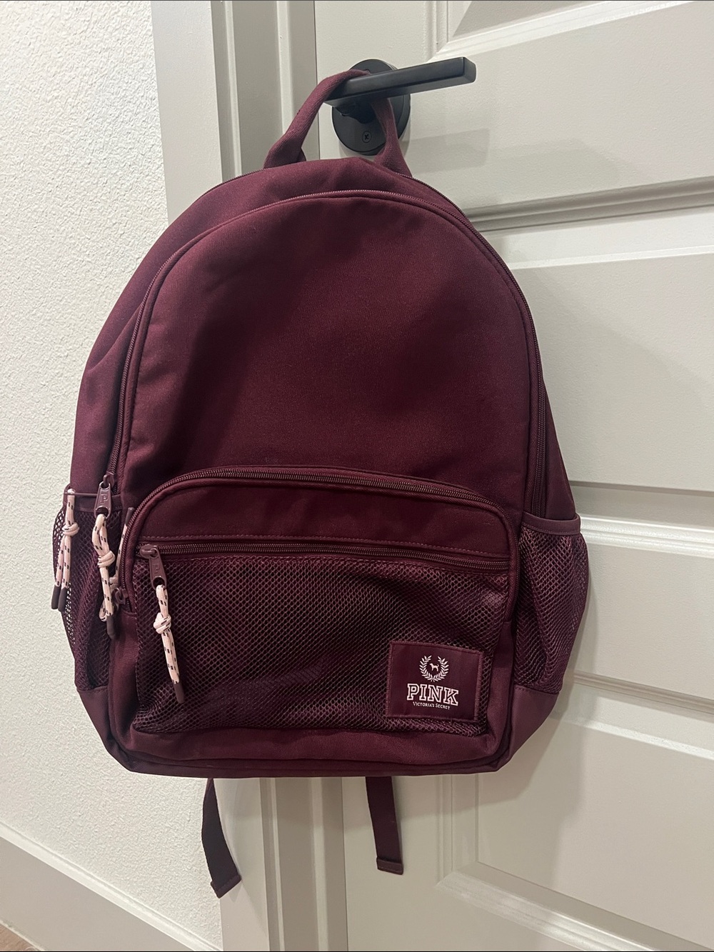 Victorias secret pink maroon travel backpack